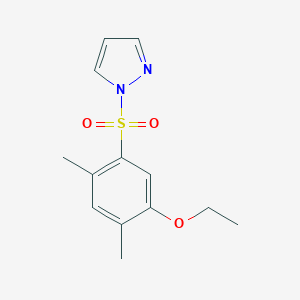 molecular formula C13H16N2O3S B345894 1-(5-Ethoxy-2,4-dimethylphenyl)sulfonylpyrazole CAS No. 956793-12-7