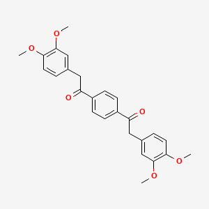 molecular formula C26H26O6 B3459053 Ethanone, 1,1'-(1,4-phenylene)bis[2-(3,4-dimethoxyphenyl)- CAS No. 113271-87-7