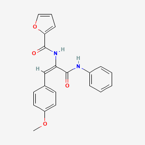 molecular formula C21H18N2O4 B3459060 N-[(E)-3-anilino-1-(4-methoxyphenyl)-3-oxoprop-1-en-2-yl]furan-2-carboxamide 
