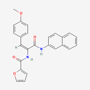 molecular formula C25H20N2O4 B3459066 N-[(E)-1-(4-methoxyphenyl)-3-(naphthalen-2-ylamino)-3-oxoprop-1-en-2-yl]furan-2-carboxamide 