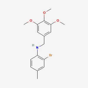 molecular formula C17H20BrNO3 B3459092 N-(2-BROMO-4-METHYLPHENYL)-N-(3,4,5-TRIMETHOXYBENZYL)AMINE 
