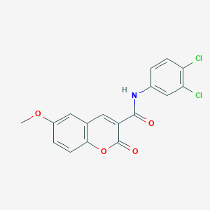 molecular formula C17H11Cl2NO4 B3459129 N-(3,4-dichlorophenyl)-6-methoxy-2-oxochromene-3-carboxamide 