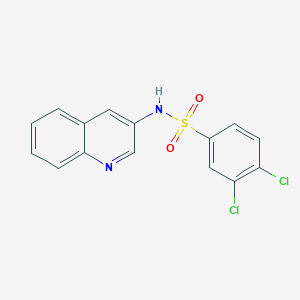 molecular formula C15H10Cl2N2O2S B345915 3,4-dichloro-N-(quinolin-3-yl)benzene-1-sulfonamide CAS No. 1136763-86-4