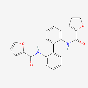 molecular formula C22H16N2O4 B3459208 N-[2-[2-(furan-2-carbonylamino)phenyl]phenyl]furan-2-carboxamide 