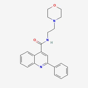 molecular formula C22H23N3O2 B3459234 N-[2-(morpholin-4-yl)ethyl]-2-phenylquinoline-4-carboxamide 
