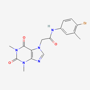 molecular formula C16H16BrN5O3 B3459329 N-(4-bromo-3-methylphenyl)-2-(1,3-dimethyl-2,6-dioxo-2,3,6,7-tetrahydro-1H-purin-7-yl)acetamide 