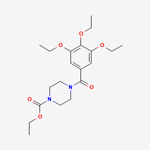 molecular formula C20H30N2O6 B3459355 ethyl 4-(3,4,5-triethoxybenzoyl)piperazine-1-carboxylate 