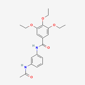 molecular formula C21H26N2O5 B3459365 N-(3-acetamidophenyl)-3,4,5-triethoxybenzamide 