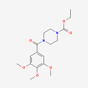 molecular formula C17H24N2O6 B3459373 Ethyl 4-(3,4,5-trimethoxybenzoyl)piperazine-1-carboxylate 
