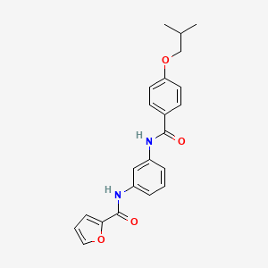 molecular formula C22H22N2O4 B3459399 N-[3-[[4-(2-methylpropoxy)benzoyl]amino]phenyl]furan-2-carboxamide 