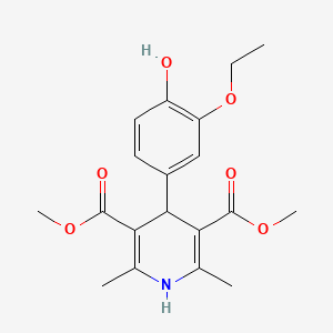 molecular formula C19H23NO6 B3459443 Dimethyl 4-(3-ethoxy-4-hydroxyphenyl)-2,6-dimethyl-1,4-dihydropyridine-3,5-dicarboxylate 