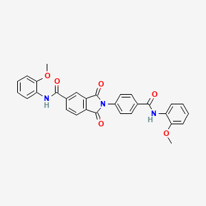 molecular formula C30H23N3O6 B3459581 N-(2-methoxyphenyl)-2-{4-[(2-methoxyphenyl)carbamoyl]phenyl}-1,3-dioxo-2,3-dihydro-1H-isoindole-5-carboxamide 