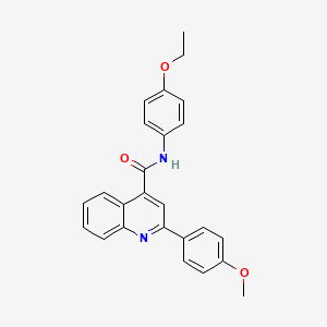 molecular formula C25H22N2O3 B3459720 N-(4-ethoxyphenyl)-2-(4-methoxyphenyl)-4-quinolinecarboxamide 