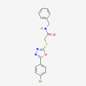 molecular formula C17H14BrN3O2S B3459758 N-benzyl-2-{[5-(4-bromophenyl)-1,3,4-oxadiazol-2-yl]sulfanyl}acetamide 