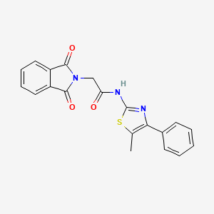 molecular formula C20H15N3O3S B3459767 2-(1,3-dioxobenzo[c]azolidin-2-yl)-N-(5-methyl-4-phenyl(1,3-thiazol-2-yl))acet amide 