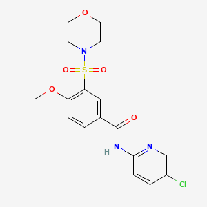 molecular formula C17H18ClN3O5S B3459824 N-(5-chloro-2-pyridinyl)-4-methoxy-3-(4-morpholinylsulfonyl)benzamide 