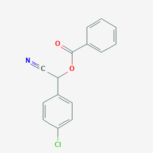 molecular formula C15H10ClNO2 B034599 [(4-Chlorophenyl)-cyanomethyl] benzoate CAS No. 19788-56-8