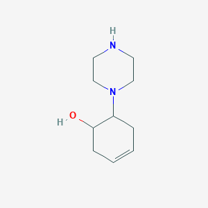 molecular formula C10H18N2O B034600 6-Piperazin-1-ylcyclohex-3-EN-1-OL CAS No. 110469-60-8