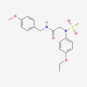 molecular formula C19H24N2O5S B3460019 N~2~-(4-ethoxyphenyl)-N~1~-(4-methoxybenzyl)-N~2~-(methylsulfonyl)glycinamide 