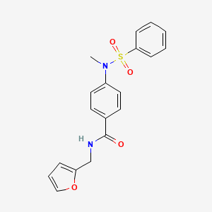 molecular formula C19H18N2O4S B3460045 N-(2-furylmethyl)-4-[methyl(phenylsulfonyl)amino]benzamide 