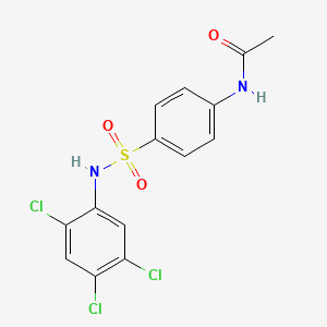molecular formula C14H11Cl3N2O3S B3460059 N-{4-[(2,4,5-trichlorophenyl)sulfamoyl]phenyl}acetamide 