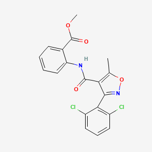 molecular formula C19H14Cl2N2O4 B3460064 Methyl 2-[3-(2,6-dichlorophenyl)-5-methyl-1,2-oxazole-4-amido]benzoate 
