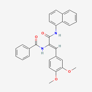 molecular formula C28H24N2O4 B3460080 N-[(Z)-1-(3,4-dimethoxyphenyl)-3-(naphthalen-1-ylamino)-3-oxoprop-1-en-2-yl]benzamide 