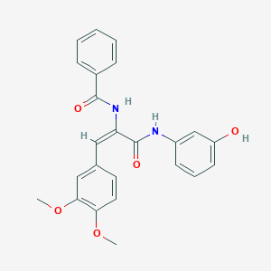 molecular formula C24H22N2O5 B3460087 N-(2-(3,4-dimethoxyphenyl)-1-{[(3-hydroxyphenyl)amino]carbonyl}vinyl)benzamide 