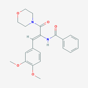 molecular formula C22H24N2O5 B3460093 N-[(Z)-1-(3,4-dimethoxyphenyl)-3-morpholin-4-yl-3-oxoprop-1-en-2-yl]benzamide 