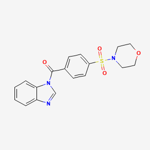 molecular formula C18H17N3O4S B3460098 Benzimidazol-1-yl-(4-morpholin-4-ylsulfonylphenyl)methanone 