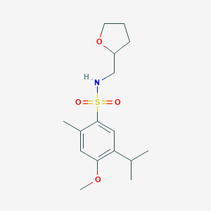 {[4-Methoxy-2-methyl-5-(methylethyl)phenyl]sulfonyl}(oxolan-2-ylmethyl)amine