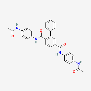 molecular formula C30H26N4O4 B3460187 N,N'-bis[4-(acetylamino)phenyl]-2,5-biphenyldicarboxamide 