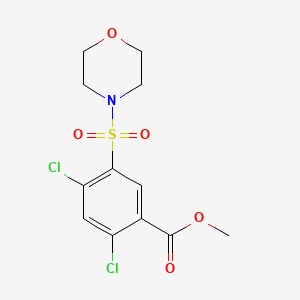 molecular formula C12H13Cl2NO5S B3460255 Methyl 2,4-dichloro-5-(morpholin-4-ylsulfonyl)benzoate 