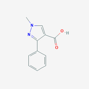molecular formula C11H10N2O2 B034603 1-Methyl-3-phenyl-1H-pyrazole-4-carboxylic acid CAS No. 105994-55-6