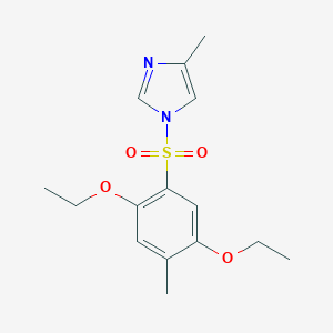 molecular formula C15H20N2O4S B346032 1-[(2,5-Diethoxy-4-methylphenyl)sulfonyl]-4-methylimidazole CAS No. 898640-97-6