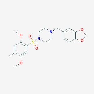 1-(1,3-Benzodioxol-5-ylmethyl)-4-(2,5-dimethoxy-4-methylphenyl)sulfonylpiperazine