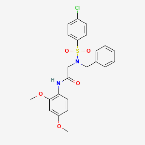 molecular formula C23H23ClN2O5S B3460362 N~2~-benzyl-N~2~-[(4-chlorophenyl)sulfonyl]-N~1~-(2,4-dimethoxyphenyl)glycinamide 