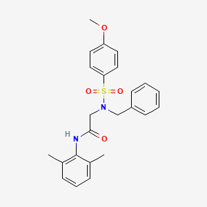 molecular formula C24H26N2O4S B3460391 N~2~-benzyl-N~1~-(2,6-dimethylphenyl)-N~2~-[(4-methoxyphenyl)sulfonyl]glycinamide 