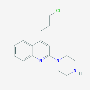 molecular formula C16H20ClN3 B034604 4-(3-Chloropropyl)-2-piperazin-1-ylquinoline CAS No. 111035-53-1