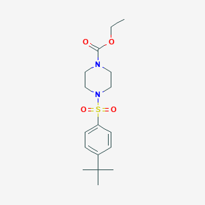 molecular formula C17H26N2O4S B346042 Piperazine-1-carboxylic acid, 4-(4-tert-butylbenzenesulfonyl)-, ethyl ester CAS No. 681852-55-1