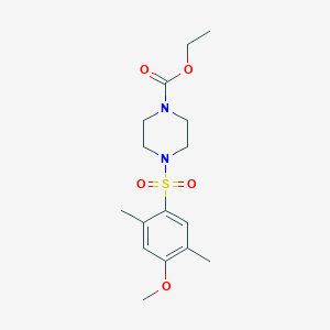 Piperazine-1-carboxylic acid, 4-(4-methoxy-2,5-dimethylbenzenesulfonyl)-, ethyl ester