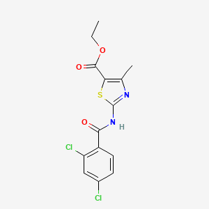 molecular formula C14H12Cl2N2O3S B3460435 ethyl 2-[(2,4-dichlorobenzoyl)amino]-4-methyl-1,3-thiazole-5-carboxylate 