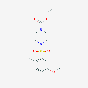 molecular formula C16H24N2O5S B346044 ethyl 4-(5-methoxy-2,4-dimethylbenzenesulfonyl)piperazine-1-carboxylate CAS No. 681853-22-5
