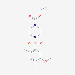 Piperazine-1-carboxylic acid, 4-(5-methoxy-2,4-dimethylbenzenesulfonyl)-, ethyl ester
