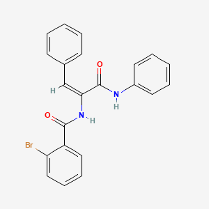 molecular formula C22H17BrN2O2 B3460486 N-[1-(anilinocarbonyl)-2-phenylvinyl]-2-bromobenzamide 