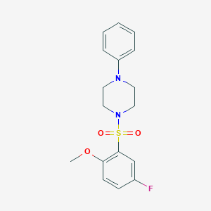 molecular formula C17H19FN2O3S B346051 1-(5-Fluoro-2-methoxyphenyl)sulfonyl-4-phenylpiperazine CAS No. 799258-90-5