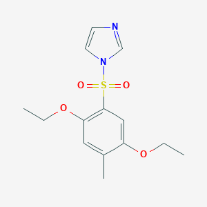 molecular formula C14H18N2O4S B346053 1-(2,5-Diethoxy-4-methylphenyl)sulfonylimidazole CAS No. 853903-04-5