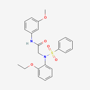 molecular formula C23H24N2O5S B3460590 N~2~-(2-ethoxyphenyl)-N~1~-(3-methoxyphenyl)-N~2~-(phenylsulfonyl)glycinamide 