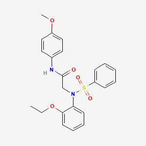 molecular formula C23H24N2O5S B3460600 N~2~-(2-ethoxyphenyl)-N~1~-(4-methoxyphenyl)-N~2~-(phenylsulfonyl)glycinamide 