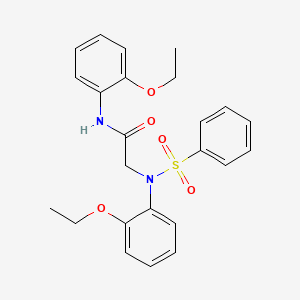 molecular formula C24H26N2O5S B3460606 N~1~,N~2~-bis(2-ethoxyphenyl)-N~2~-(phenylsulfonyl)glycinamide 